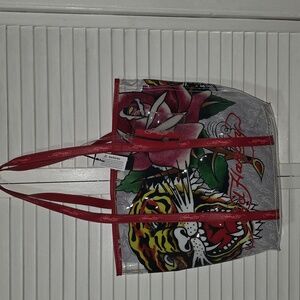 Ed Hardy Red and Multicolor Women's Bag